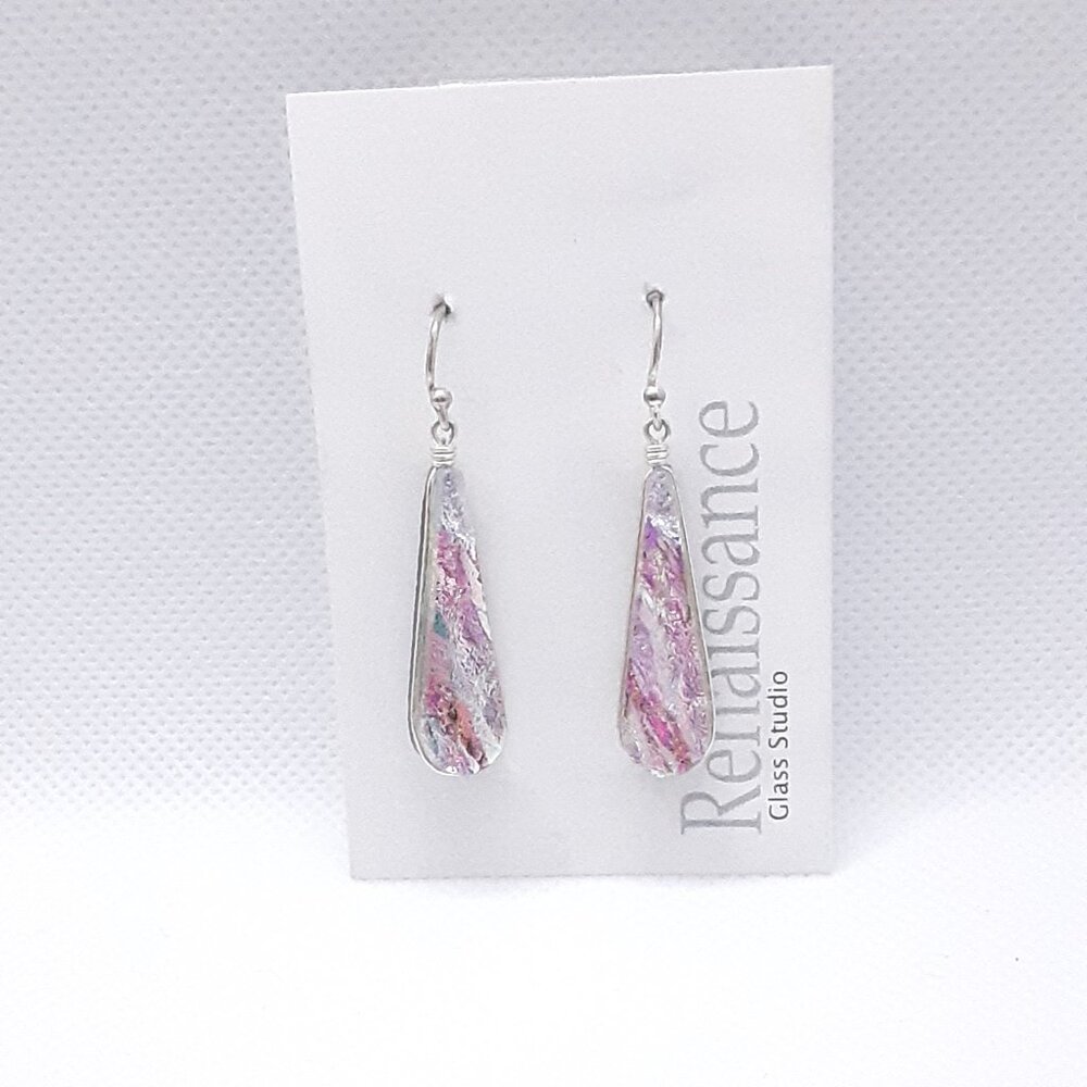 CLOSET SALE!!    New Multicolored Dichroic Glass Earrings - Picture 12 of 16